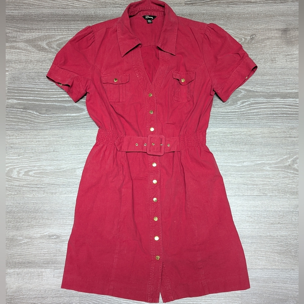 GUESS | button up collared shirt dress